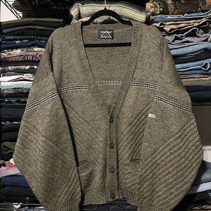 Vintage Cardigan Sweater in Olive by Pendleton